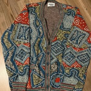 Missoni Red and Blue Patterned Men's Cardigan